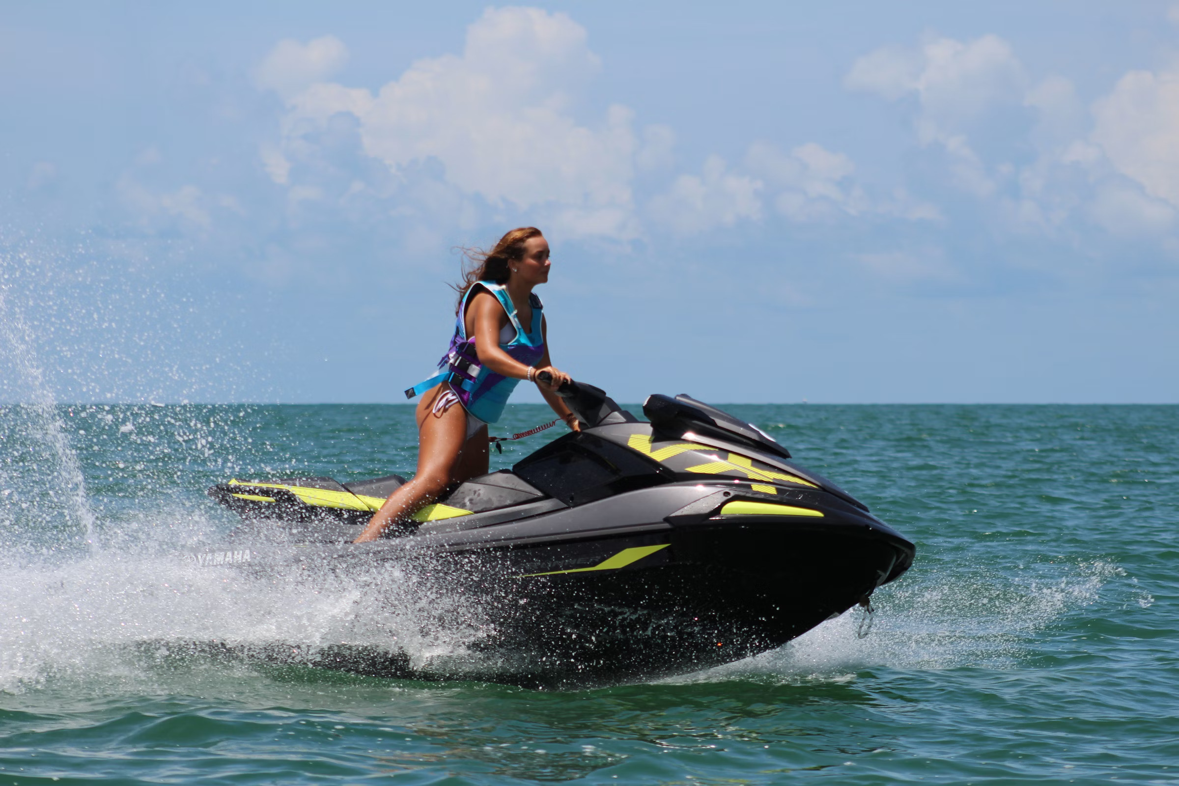 EliteShield Waterproof Trailerable Cover For Yamaha WaveRunner VX Jet Ski – 600D Polyester, Blue/Gray